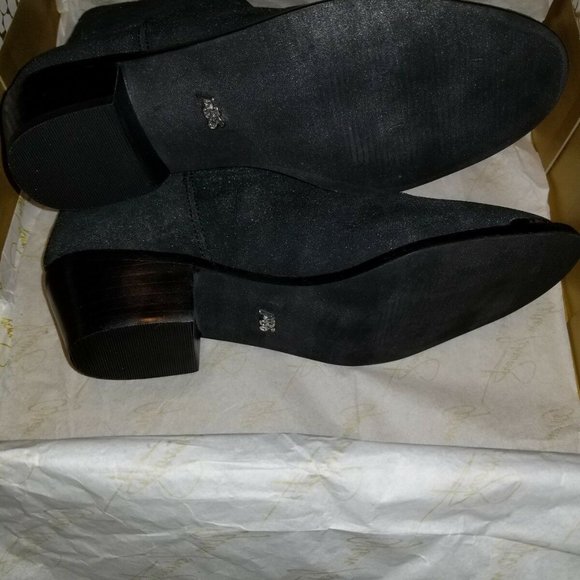 Allen Schwartz Persiphone Leather Metallic Boots 8 - Picture 5 of 7